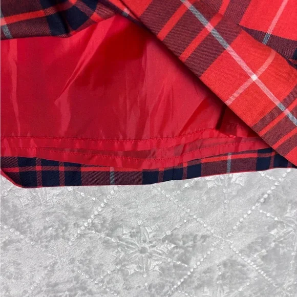 J.Crew Red Tartan Plaid Wool‑Blend A‑Line Mini Skirt Size 0 - Picture 10 of 10